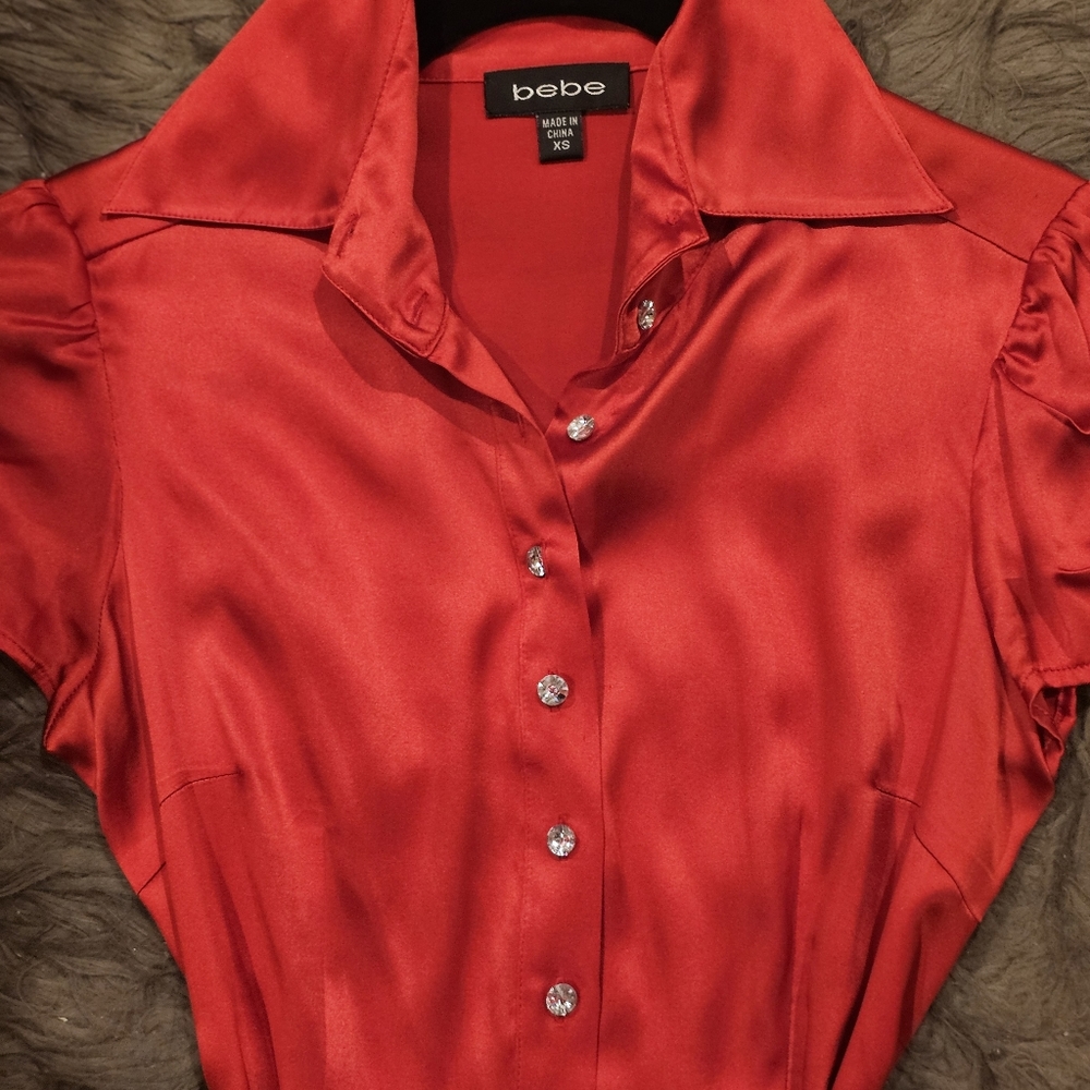 Bebe red blouse.